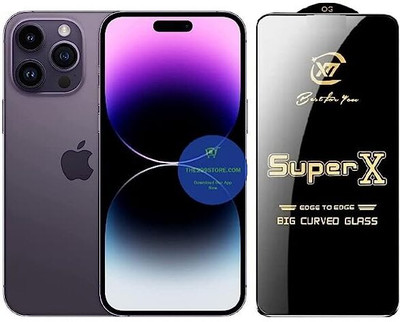 Bnny Edge To Edge Tempered Glass for Apple iPhone 14 Pro Max Super X Tempered Glass(Pack of 1)