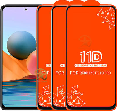 SEVEN7STAR Edge To Edge Tempered Glass for Redmi Note 10 Pro(Pack of 3)
