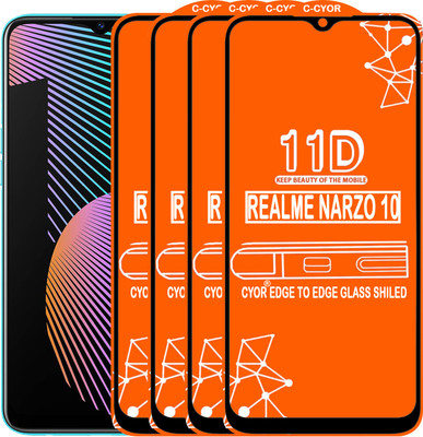 CYOR Edge To Edge Tempered Glass for REALME NARZO 10(Pack of 4)
