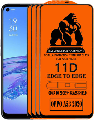 GDMA Edge To Edge Tempered Glass for OPPO A53 2020(Pack of 4)