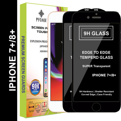 PFOAM Edge To Edge Tempered Glass for Apple iPhone 8 Plus(Pack of 2)