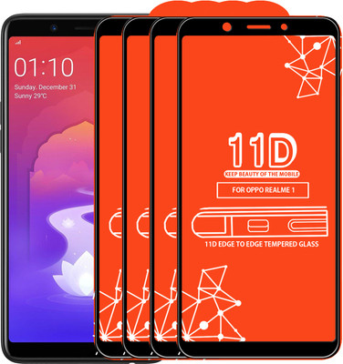 Qyist Edge To Edge Tempered Glass for OPPO Realme 1(Pack of 4)