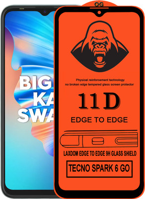 Laxdom Edge To Edge Tempered Glass for TECNO SPARK 6 GO(Pack of 1)