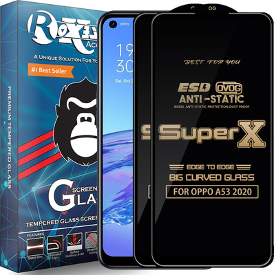Roxel Edge To Edge Tempered Glass for OPPO A53 2020(Pack of 2)