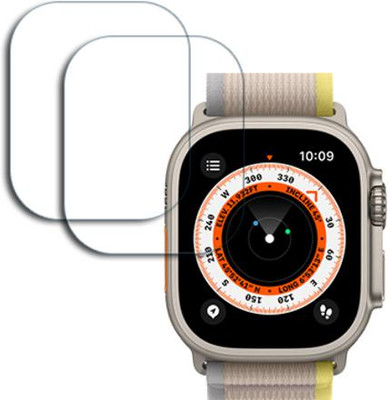 SOMTONE Edge To Edge Tempered Glass for Apple Watch Ultra 49mm SMARTWATCH SCREEN GUARD(Pack of 2)