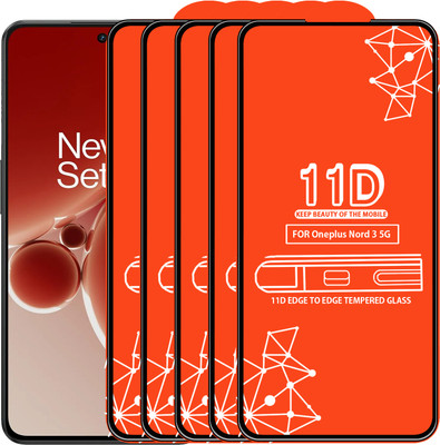 Roxel Edge To Edge Tempered Glass for Oneplus Nord 3 5G(Pack of 5)