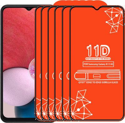 Qyist Edge To Edge Tempered Glass for Samsung Galaxy A13 4G(Pack of 6)