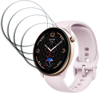 SOMTONE Edge To Edge Tempered Glass for Amazfit GTR Mini 1.28 inch SMARTWATCH SCREEN GUARD(Pack of 4)