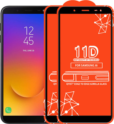 Qyist Edge To Edge Tempered Glass for Samsung Galaxy J6(Pack of 2)