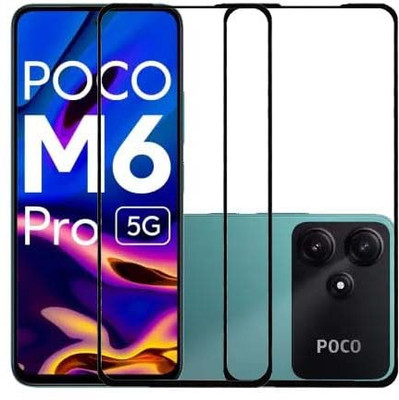 SM Styles Edge To Edge Tempered Glass for Xiaomi Poco M6 Pro 5G/Poco M6 Pro 5G(Pack of 2)