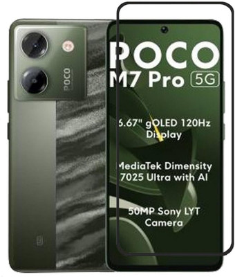 vmt stock Edge To Edge Tempered Glass for Poco M7 Pro 5G(Pack of 1)