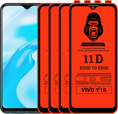 Rofix star Edge To Edge Tempered Glass for VIVO Y1S(Pack of 4)