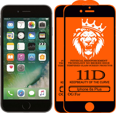 DeepzHub Edge To Edge Tempered Glass for Apple iPhone 6s Plus(Pack of 2)