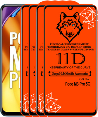 DeepzHub Edge To Edge Tempered Glass for POCO M3 Pro(Pack of 4)