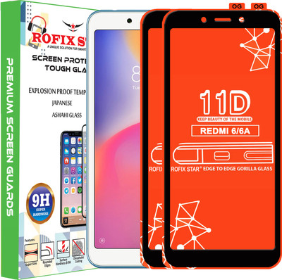 Rofix star Edge To Edge Tempered Glass for Mi Redmi 6(Pack of 2)