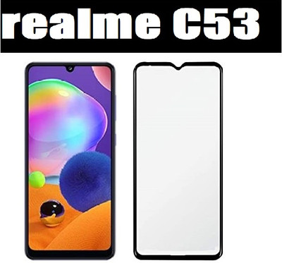 O2MG Edge To Edge Tempered Glass for realme C53(Pack of 1)
