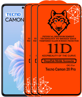 DeepzHub Edge To Edge Tempered Glass for Tecno Camon 20 Pro(Pack of 3)
