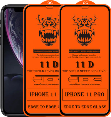 Forego Edge To Edge Tempered Glass for Apple iPhone 11 Pro(Pack of 2)