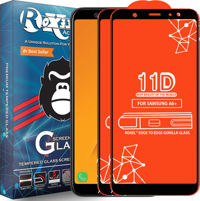 Roxel Edge To Edge Tempered Glass for Samsung Galaxy A6 Plus(Pack of 2)