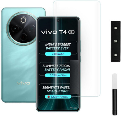 BRENZZ Edge To Edge Tempered Glass for Vivo T4 5G(Pack of 1)