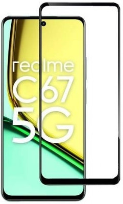 DSCASE Edge To Edge Tempered Glass for Realme C67 5G, Realme C67(Pack of 1)