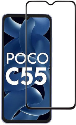 DMJHP Edge To Edge Tempered Glass for POCO C55(Pack of 1)