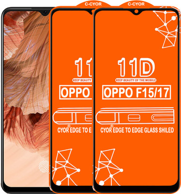 CYOR Edge To Edge Tempered Glass for OPPO F17(Pack of 2)