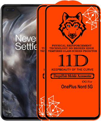 DeepzHub Edge To Edge Tempered Glass for OnePlus Nord 5G(Pack of 2)