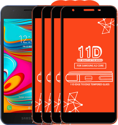 Roxel Edge To Edge Tempered Glass for Samsung Galaxy A2 Core(Pack of 4)