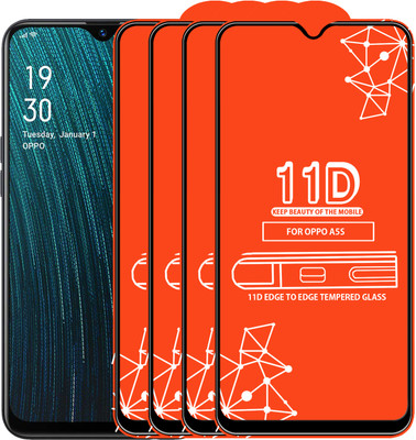 Roxel Edge To Edge Tempered Glass for Oppo A5S(Pack of 4)