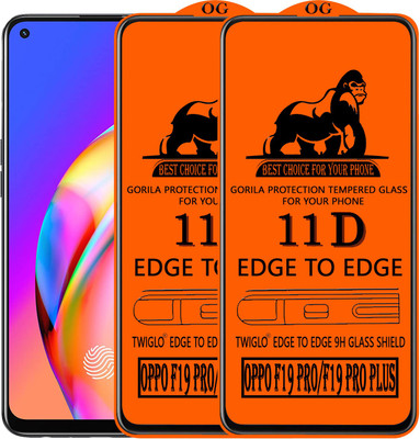 TWIGLO Edge To Edge Tempered Glass for OPPO F19 PRO PLUS 5G(Pack of 2)