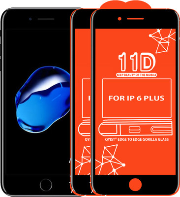 Qyist Edge To Edge Tempered Glass for FOR IPHONE 6 PLUS, Apple iPhone 7 Plus, Apple iPhone 8 Plus(Pack of 2)