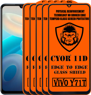 CYOR Edge To Edge Tempered Glass for VIVO Y71T(Pack of 5)