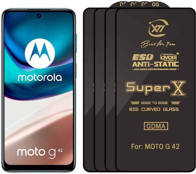 GDMA Edge To Edge Tempered Glass for MOTO G42(Pack of 4)