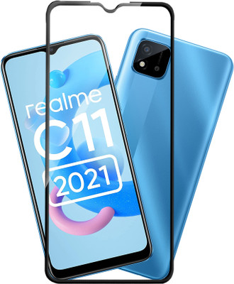 HUPSHY Edge To Edge Tempered Glass for realme C11 2021(Pack of 1)