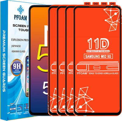 PFOAM Edge To Edge Tempered Glass for SAMSUNG GALAXY M52 5G(Pack of 4)