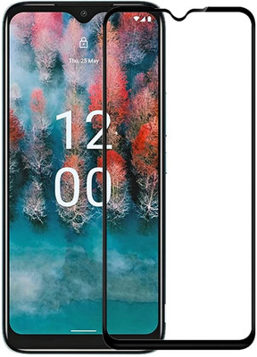 DropFit Edge To Edge Tempered Glass for Nokia C12(Pack of 1)