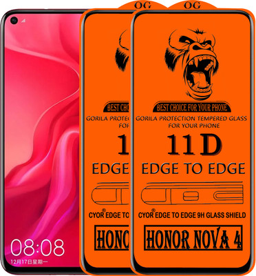 CYOR Edge To Edge Tempered Glass for HONOR NOVA 4(Pack of 2)