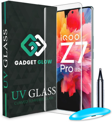 Gadget Glow Edge To Edge Tempered Glass for IQOO Z7 Pro 5G, Z7 Pro, IQOO Z7 Pro, UV Curved Screen Protector with Easy Installation Kit(Pack of 1)