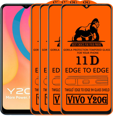 TWIGLO Edge To Edge Tempered Glass for VIVO Y20G(Pack of 4)