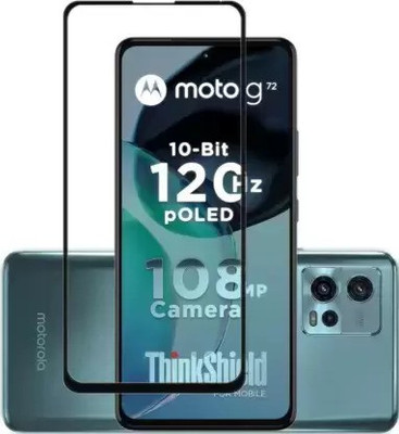VISHZONE Edge To Edge Tempered Glass for Motorola G72, Moto G72(Pack of 1)