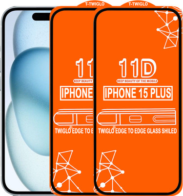 TWIGLO Edge To Edge Tempered Glass for IPHONE 15 PLUS(Pack of 2)
