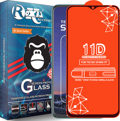 Roxel Edge To Edge Tempered Glass for Tecno Spark 9T(Pack of 1)