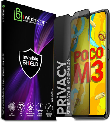 iWishKart Edge To Edge Tempered Glass for Poco M3(Pack of 1)