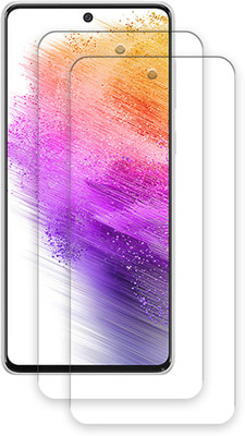 SOMTONE Edge To Edge Tempered Glass for Samsung Galaxy A73 5G TEMPERED GUARD FRONTP2(Pack of 2)