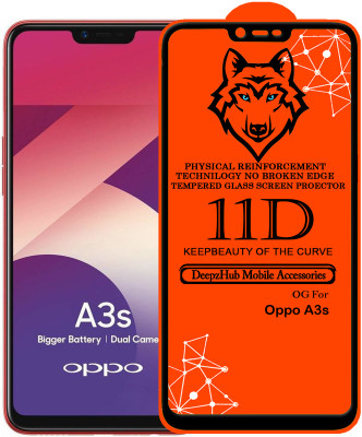DeepzHub Edge To Edge Tempered Glass for Oppo A3s(Pack of 1)