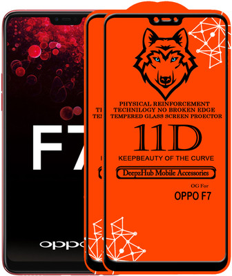 DeepzHub Edge To Edge Tempered Glass for OPPO F7(Pack of 2)