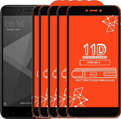 Qyist Edge To Edge Tempered Glass for Mi Redmi 4(Pack of 5)