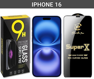 SuperX Edge To Edge Tempered Glass for Iphone16(Pack of 1)