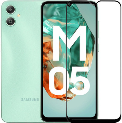 DSCASE Edge To Edge Tempered Glass for Samsung Galaxy M05(Pack of 1)